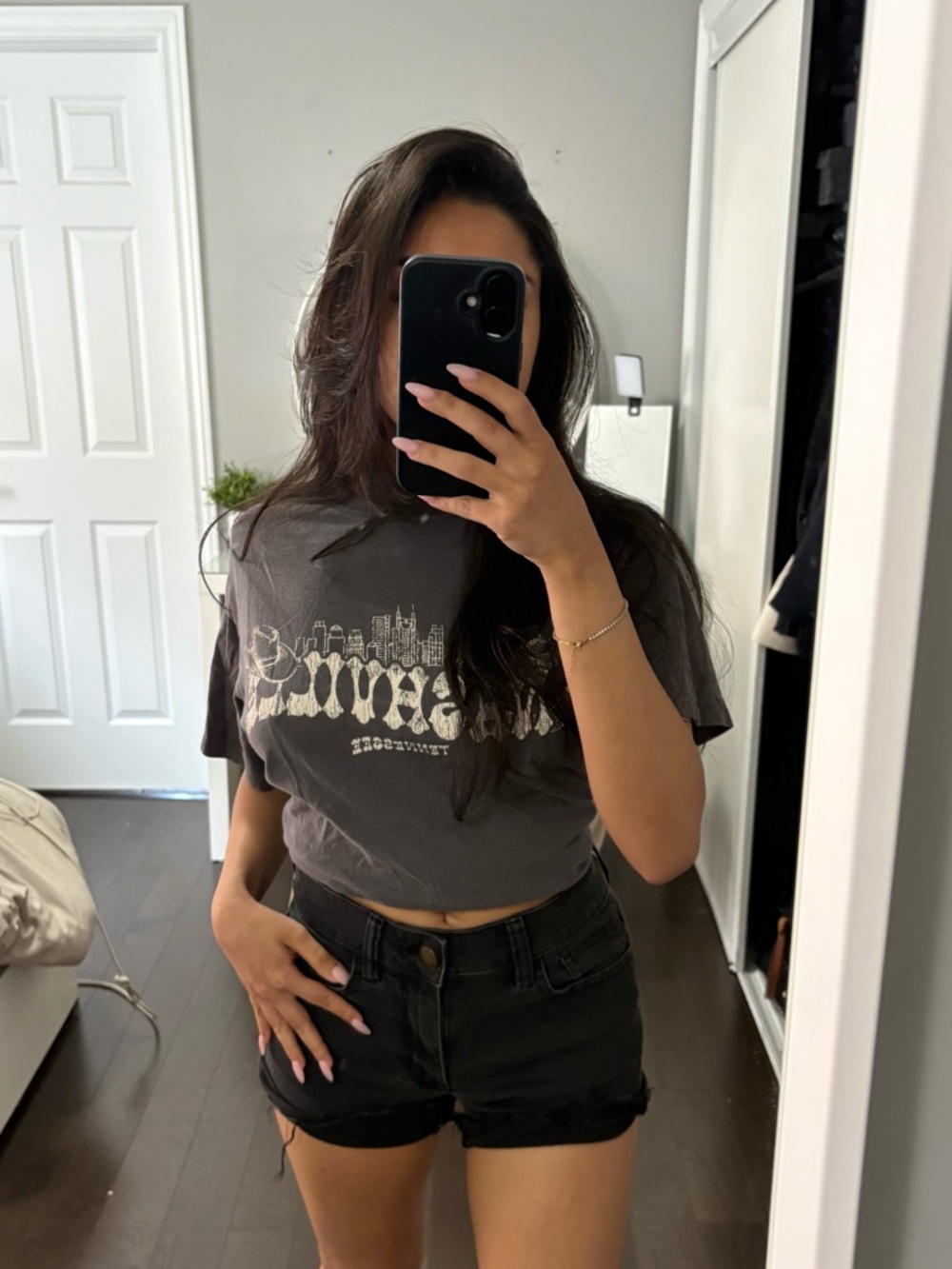 ♡ 2/$20 ♡ American Eagle Super Stretch Black Denim Shorts